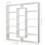 Hanah Home Estantería Escandinava Blanca con Estantes Amplios para Salón y Hogar, 125x135.7x22 cm